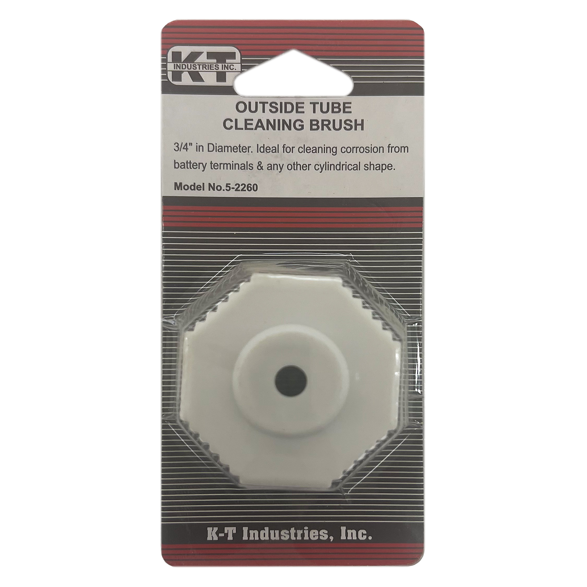 K-T Industries Outside Cleaning Brush — 3/4in., Sure Grip, High Carbon Steel Bristles, Model# 5-2260